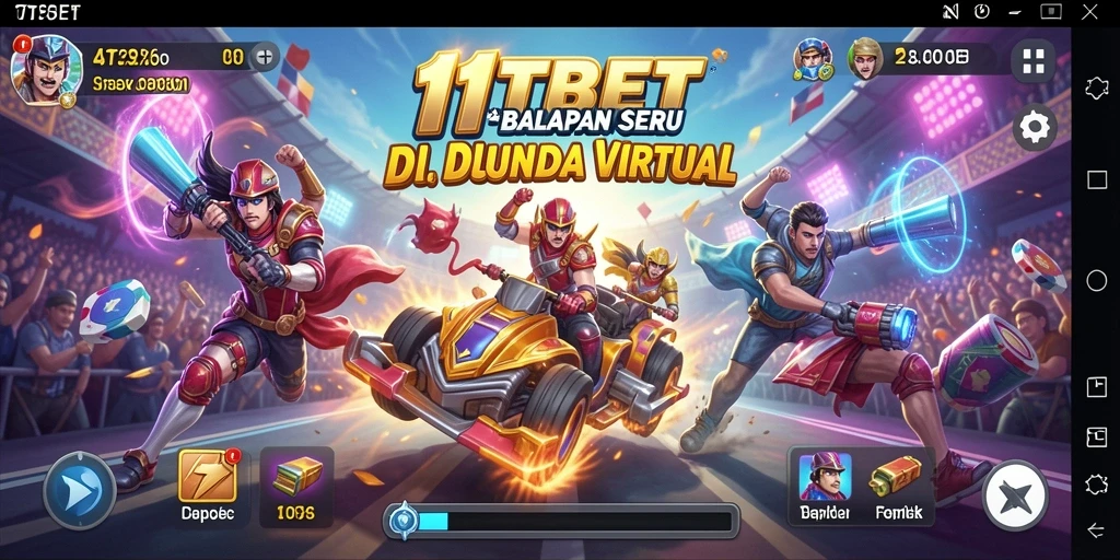 Screenshot gameplay 11TBET menampilkan aksi balapan yang mendebarkan.