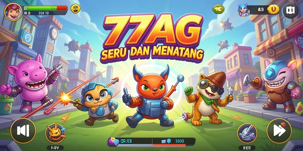 Tampilan gameplay seru dari 77AG dengan aksi cepat.