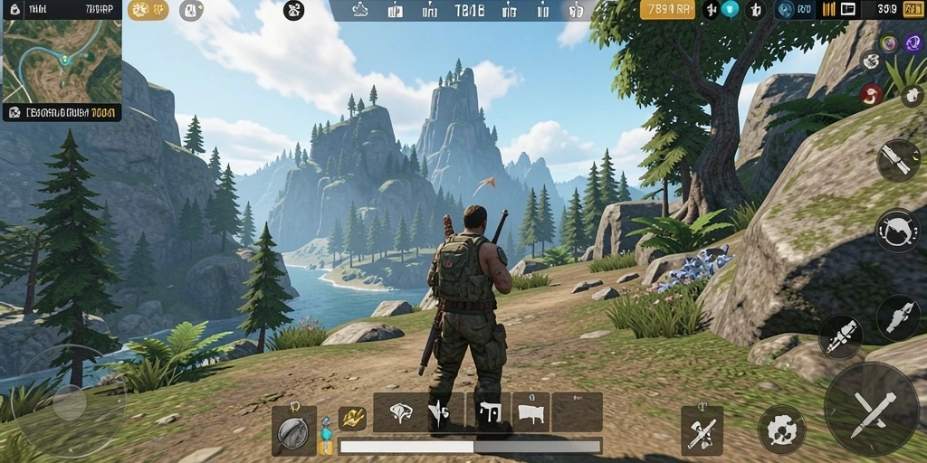 Tampilan gameplay <strong>789RP</strong> yang menampilkan petualangan di dunia terbuka.
