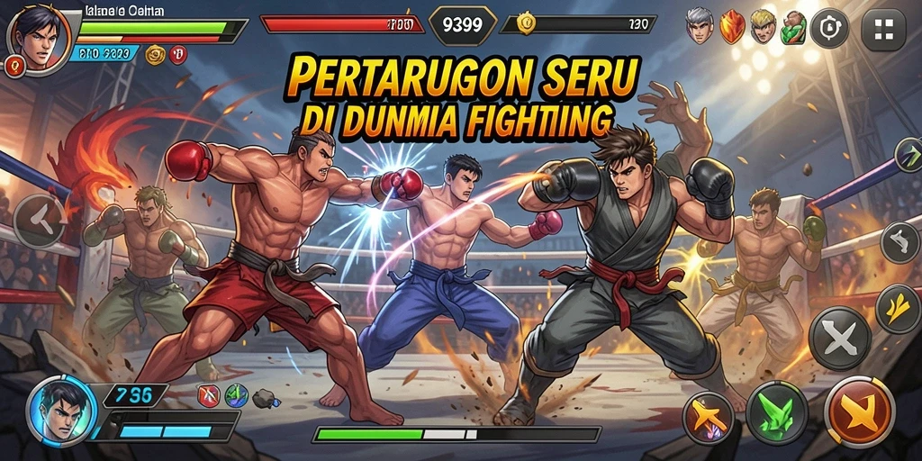 Tampilan gameplay 9399 yang mendebarkan saat pertarungan.