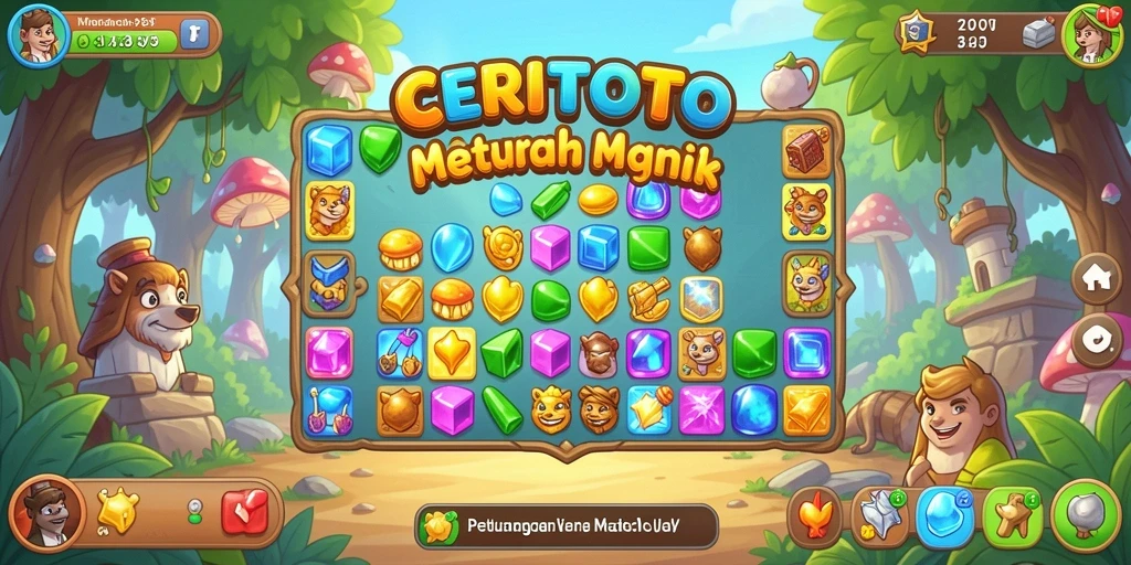 Tampilan gameplay seru dari CERITOTO saat mencocokkan objek.