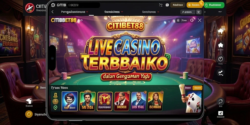 Tampilan gameplay Live Casino yang mengasyikkan di CITIBET88.