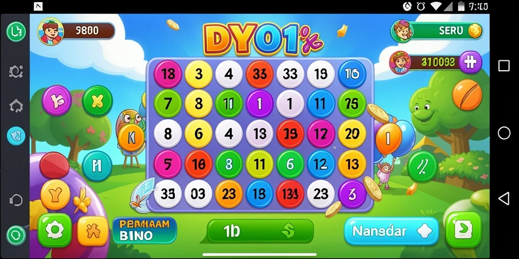 Screenshot permainan DY01 menunjukkan keseruan bermain Bingo.