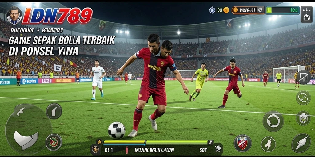 Screenshot IDN789 menampilkan aksi seru dalam permainan sepak bola.