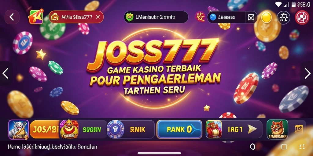 Tampilan gameplay seru di JOSS777 dengan berbagai permainan Kasino.