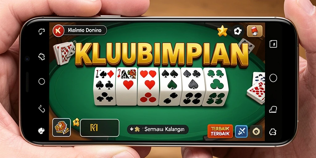 Tampilan gameplay menarik dari permainan Domino KLUBIMPIAN.