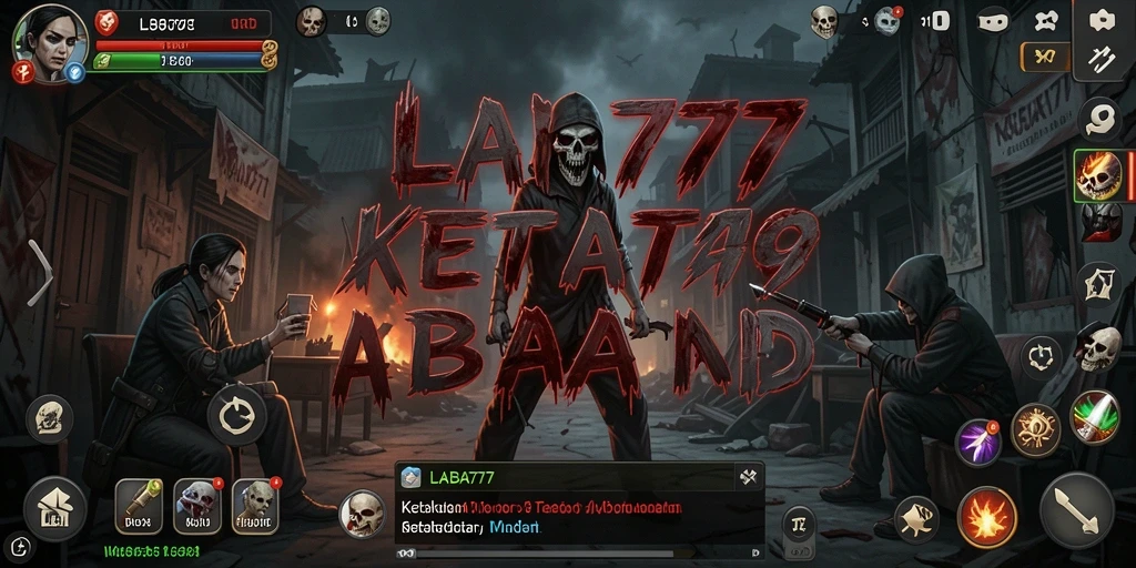 Tangkapan layar menampilkan momen menakutkan dalam gameplay LABA777.