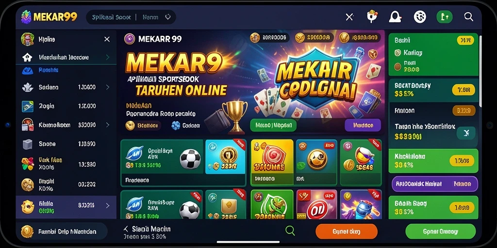Tampilan menarik dari gameplay MEKAR99 saat melakukan taruhan olahraga.