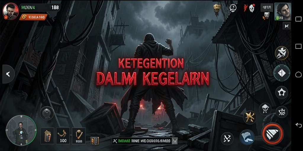 Screenshot MENARA188 menunjukkan suasana horor yang mencekam.