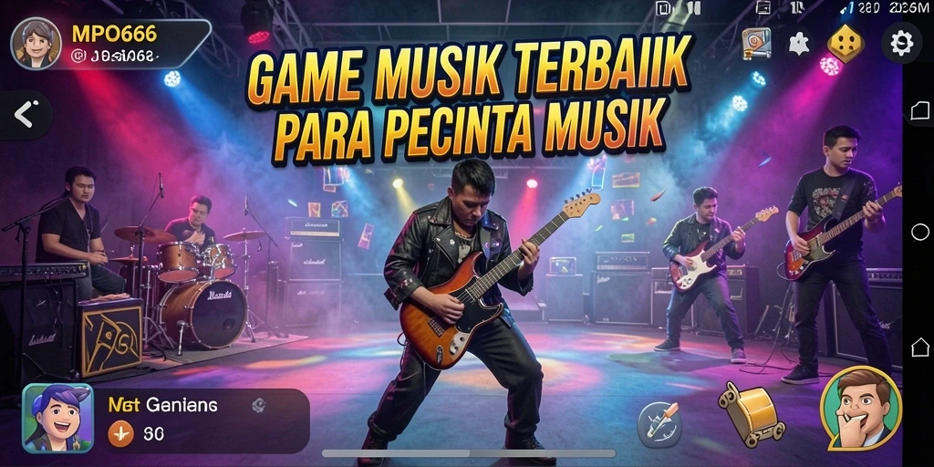Tampilan gameplay seru saat memainkan lagu di MPO666.