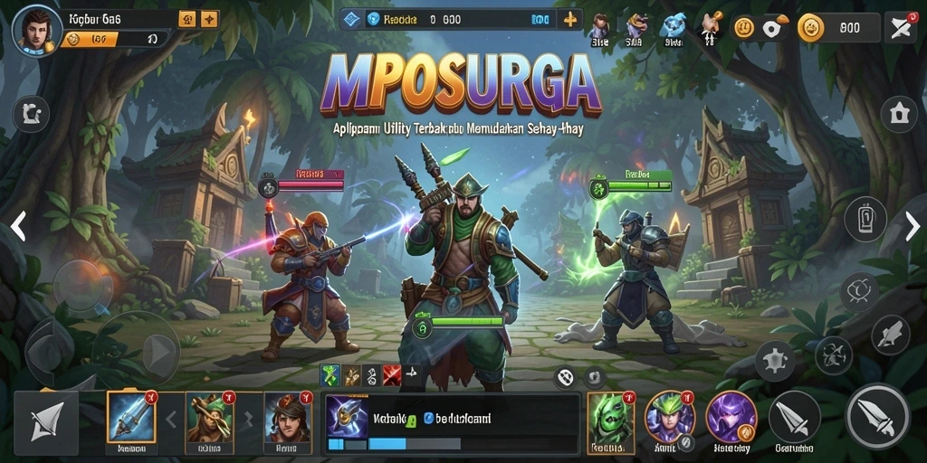 Screenshot utama MPOSURGA menunjukkan antarmuka aplikasi yang sederhana dan intuitif.