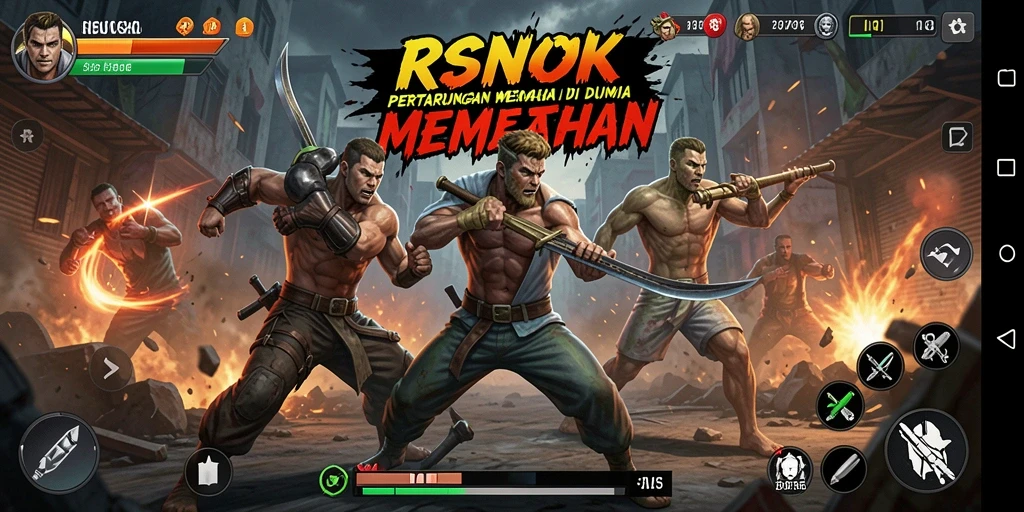 Tangkapan layar dari gameplay <strong>RSNOK</strong> yang menampilkan aksi pertarungan mendebarkan.