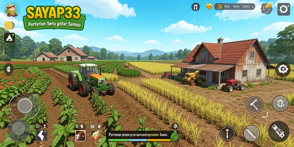 Tampilan gameplay SAYAP33 yang menarik dalam mengelola kebun.