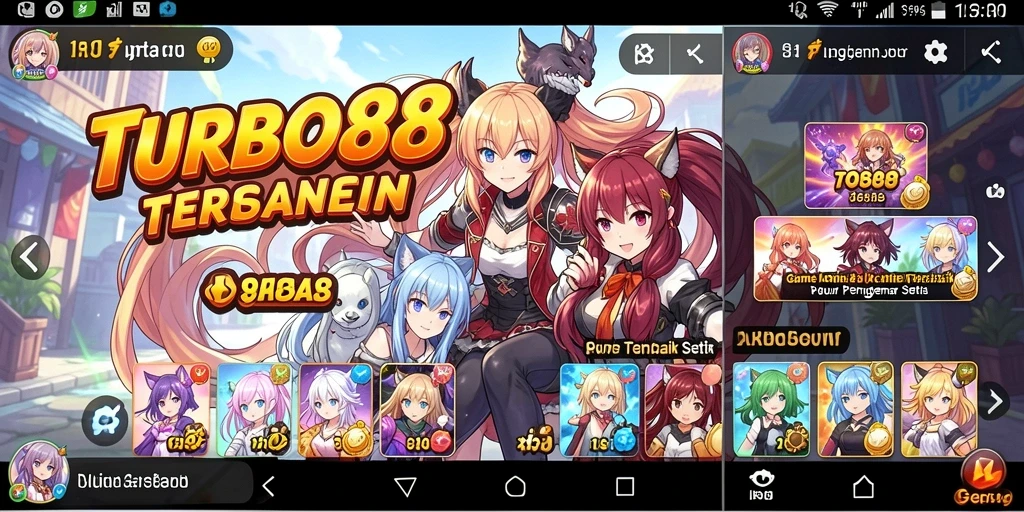 Tangkapan layar utama TURBO88 yang menampilkan aksi seru dalam permainan Anime.
