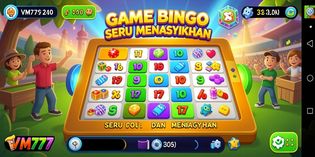 Tampilan gameplay VM777 yang seru dan penuh aksi Bingo.